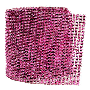 4.75" x 10 Yards Fuchsia Diamond Mesh Wrap Roll, PNT24-FUS, UPC: 047182633671