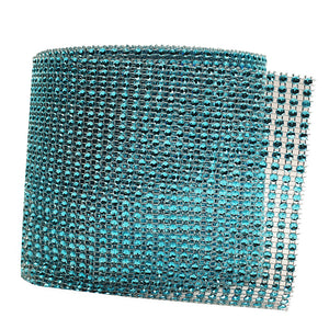 4.75" x 10 Yards Turquoise Diamond Mesh Wrap Roll, PNT24-TUQ, UPC: 047182633794