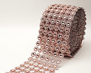 4" x 10 Yards Blush Flower Mesh Wrap Roll, PNT6-BLH, UPC: 047182633817
