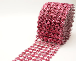 4" x 10 Yards Burgundy Flower Mesh Wrap Roll, PNT6-BUR, UPC: 047182633848