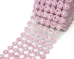 4" x 10 Yards Pink Flower Mesh Wrap Roll, PNT6-PNK, UPC: 047182633930